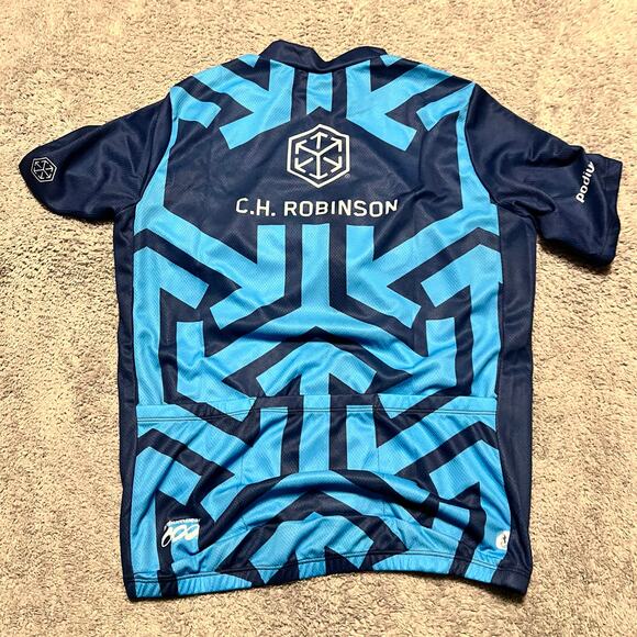 Podiumwear Cycle Jersey Shirt Womens Medium Performance Cycling Pocket Blue - Picture 2 of 5